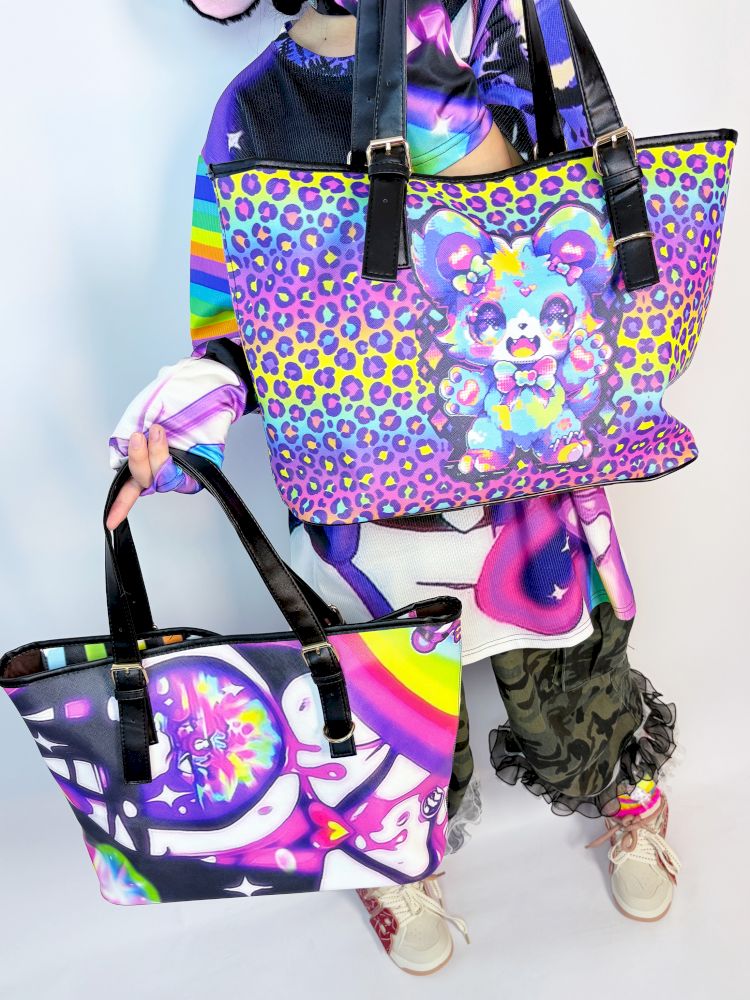 Neon Eye Y2K Shoulder Tote Bag【s0000013731】