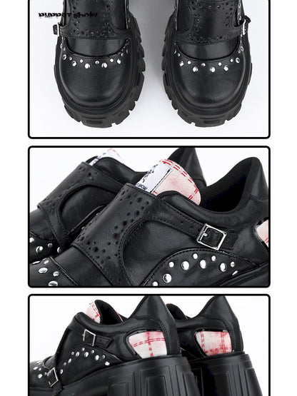 Red plaid thick bottom shoes【s0000013360】