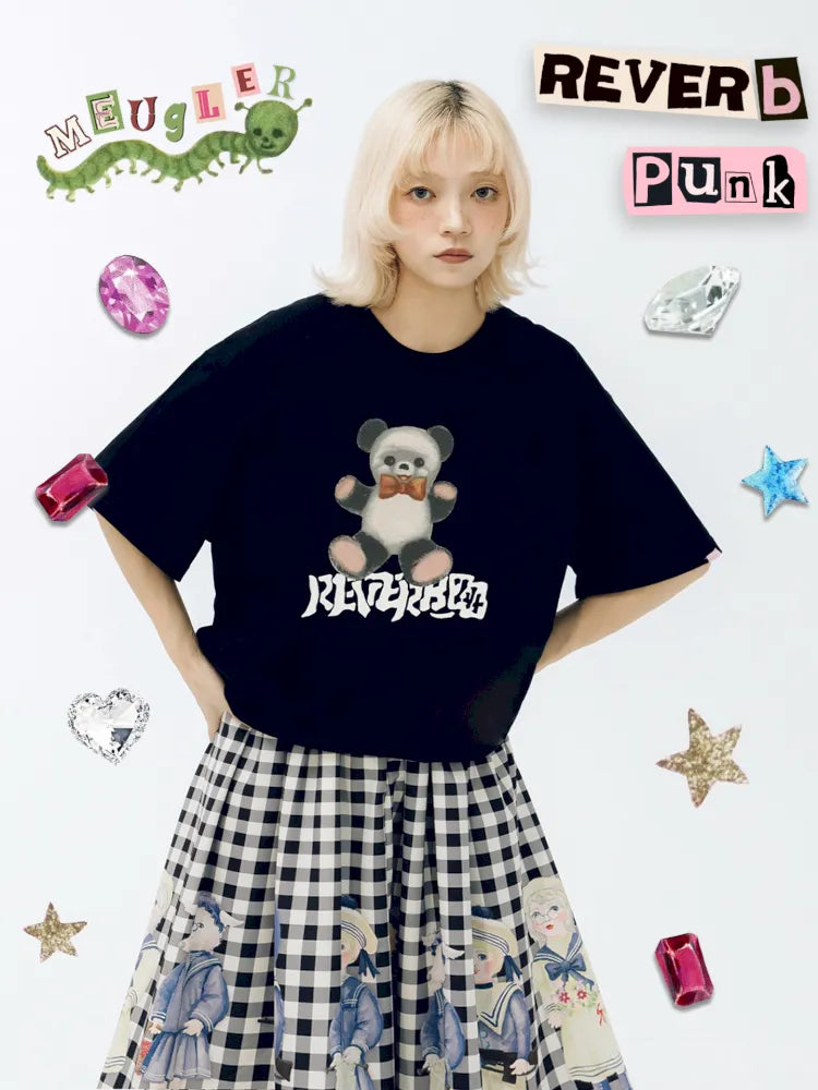 Whimsical Bear Mini-Figure Punk T-Shirt【s0000013930】