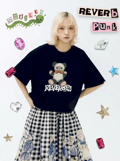 Whimsical Bear Mini-Figure Punk T-Shirt【s0000013930】