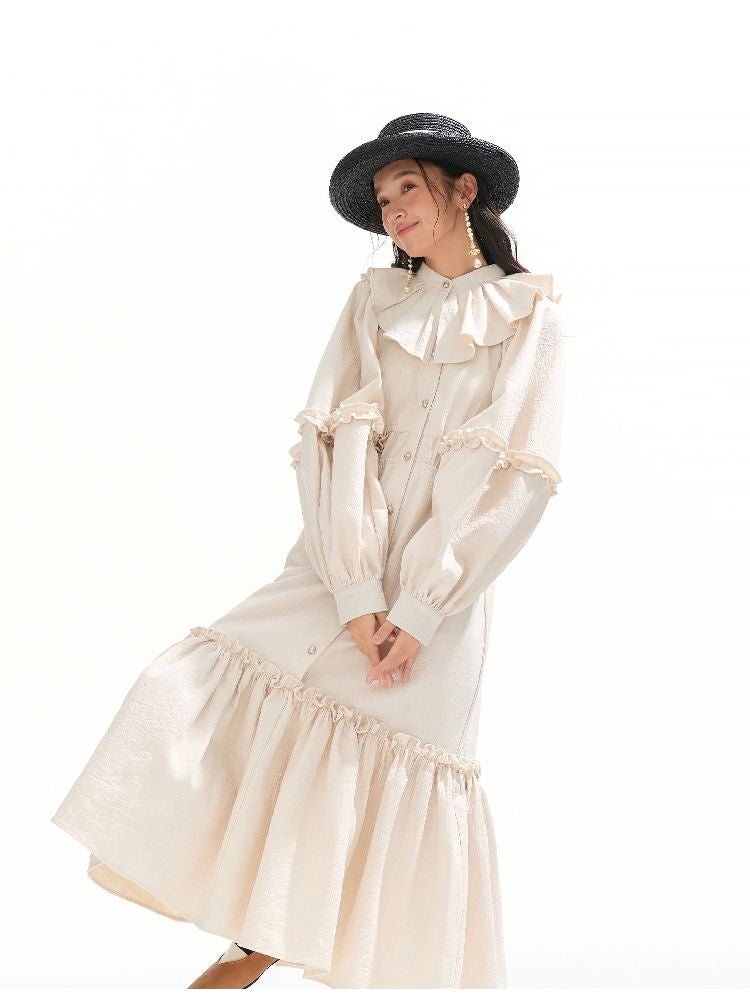 큰 소매 느슨한 밑단 드레스 [S0000011316]