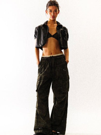 Star Rhinestone Camo Work Pants【s0000017908】