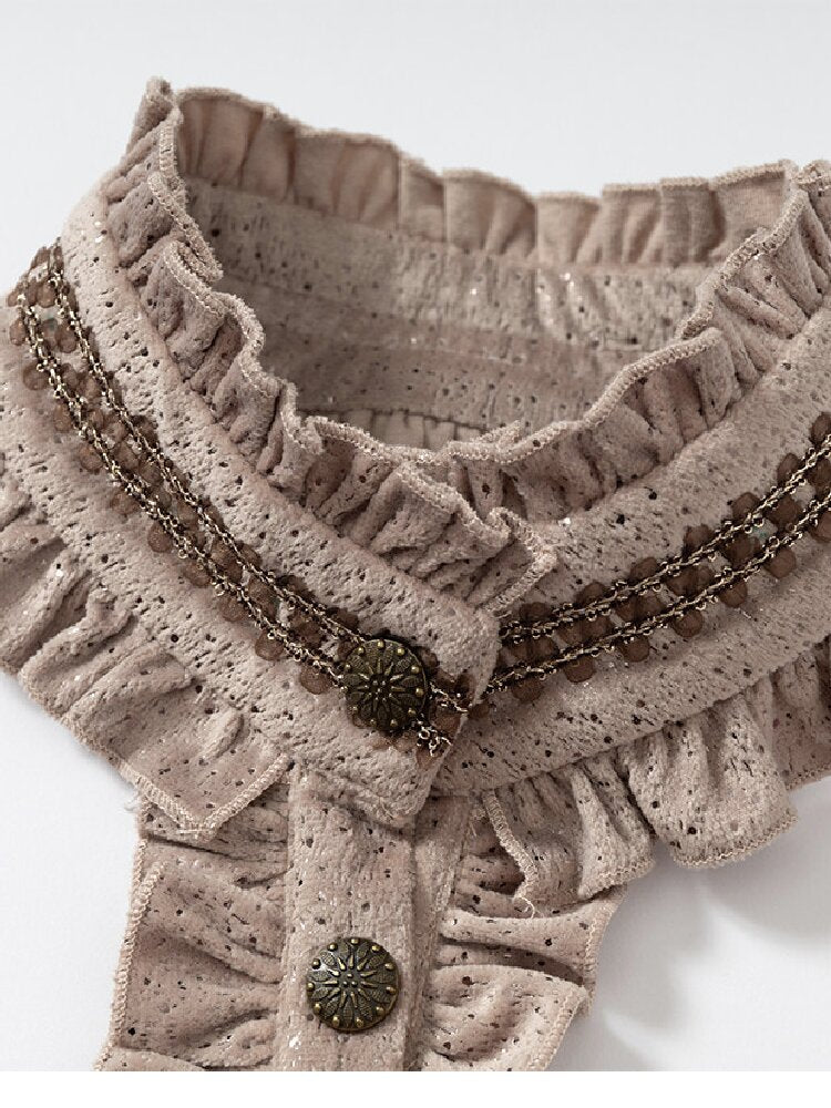 Baroque Lace Patchwork Halter Top【s0000017982】