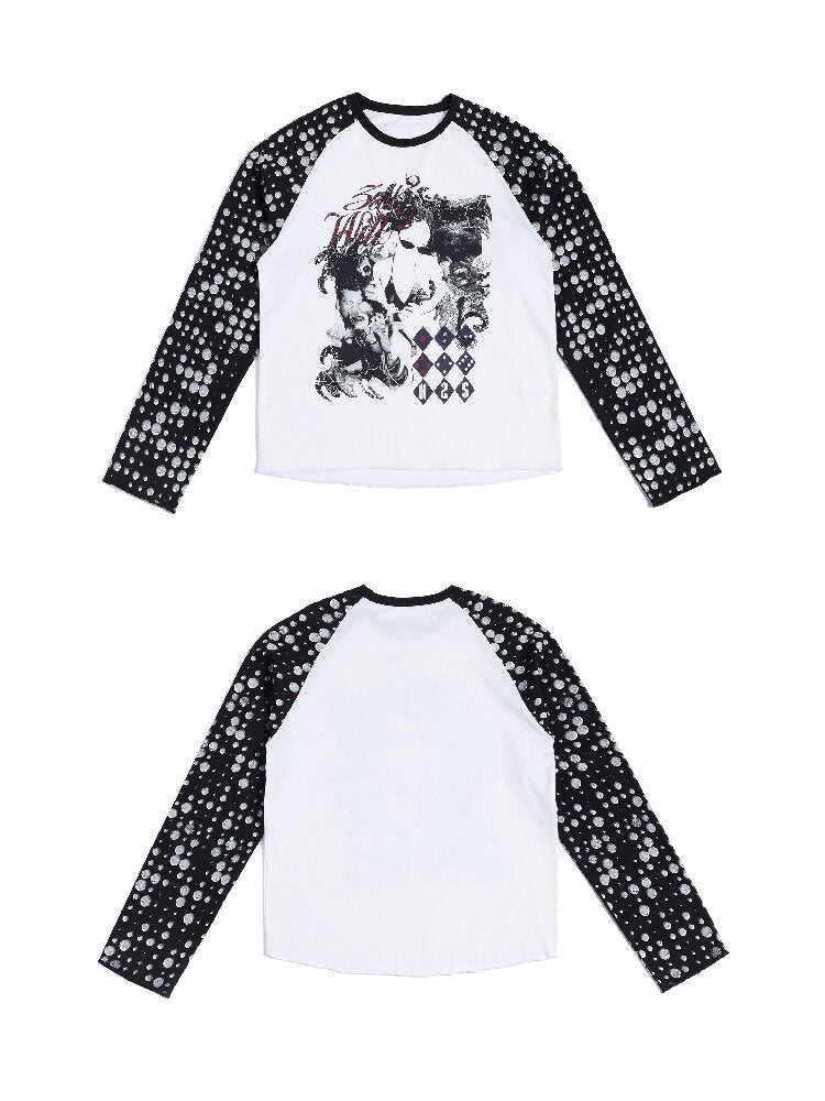 Ghost Polka Dot Raglan Long Tee【s0000016956】