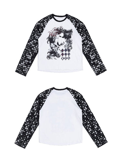 Ghost Polka Dot Raglan Long Tee【s0000016956】