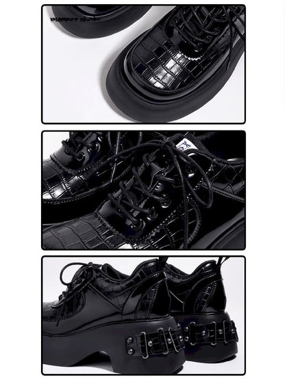 Metal Punk Style Small Leather Shoes【s0000011725】