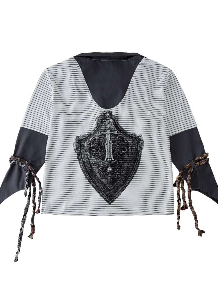 Multi-Tie Striped Long Sleeves【s0000015142】