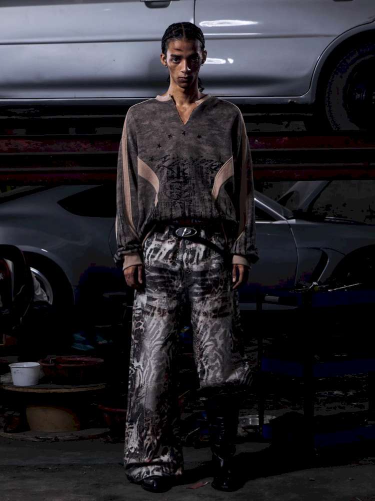 Dark Camouflage Ripped Cardigan【s0000015171】