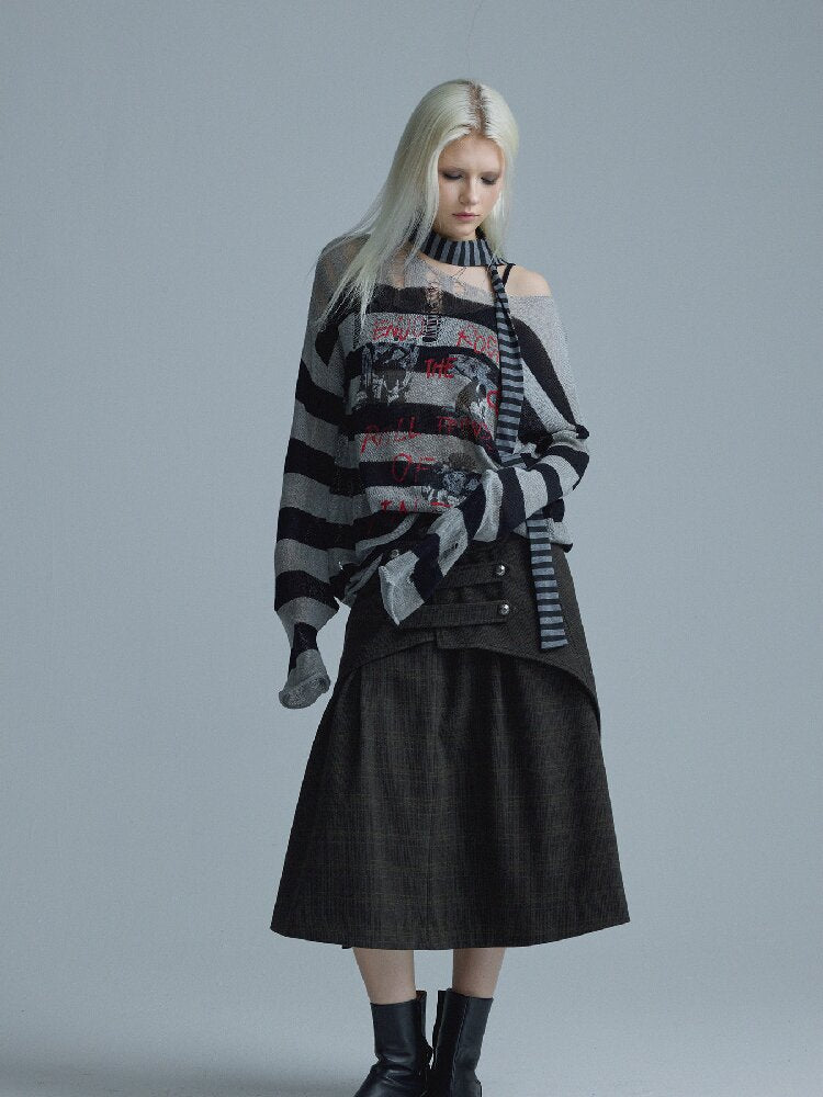 Deconstructed Napoleon Midi Skirt【s0000018552】