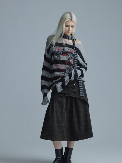 Deconstructed Napoleon Midi Skirt【s0000018552】