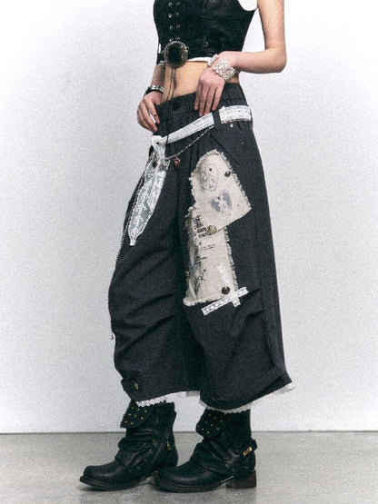 Vintage Printed Apcal Cropped Pants【s0000015971】