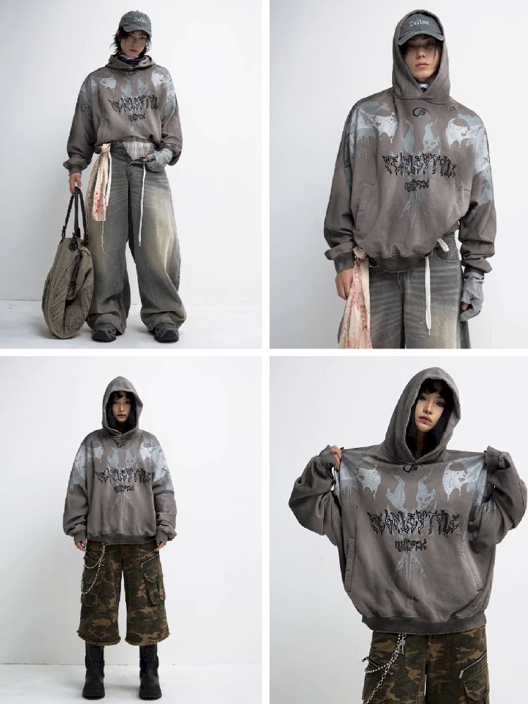 Embroidered Hooded Sweatshirt【s0000011349】