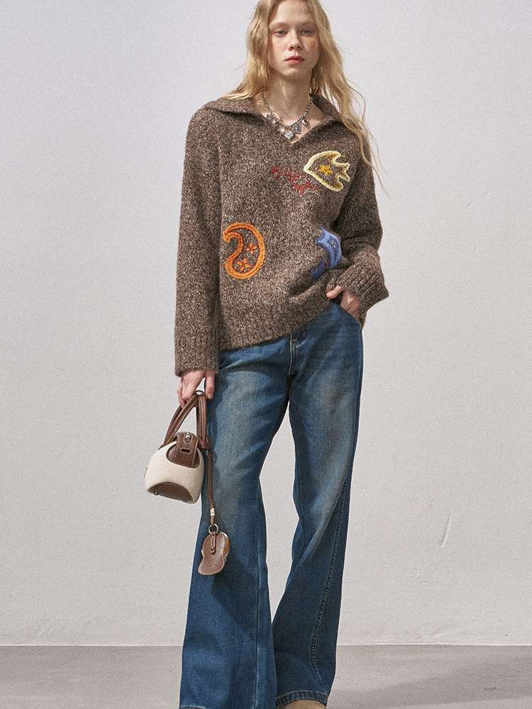 Colorful Towel Embroidered Sweater【s0000015232】