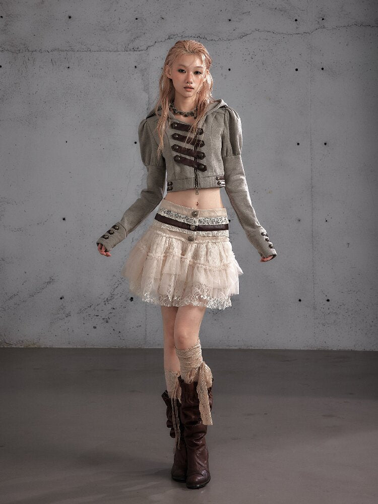 Vintage Layered Mesh Puffy Skirt【s0000019151】