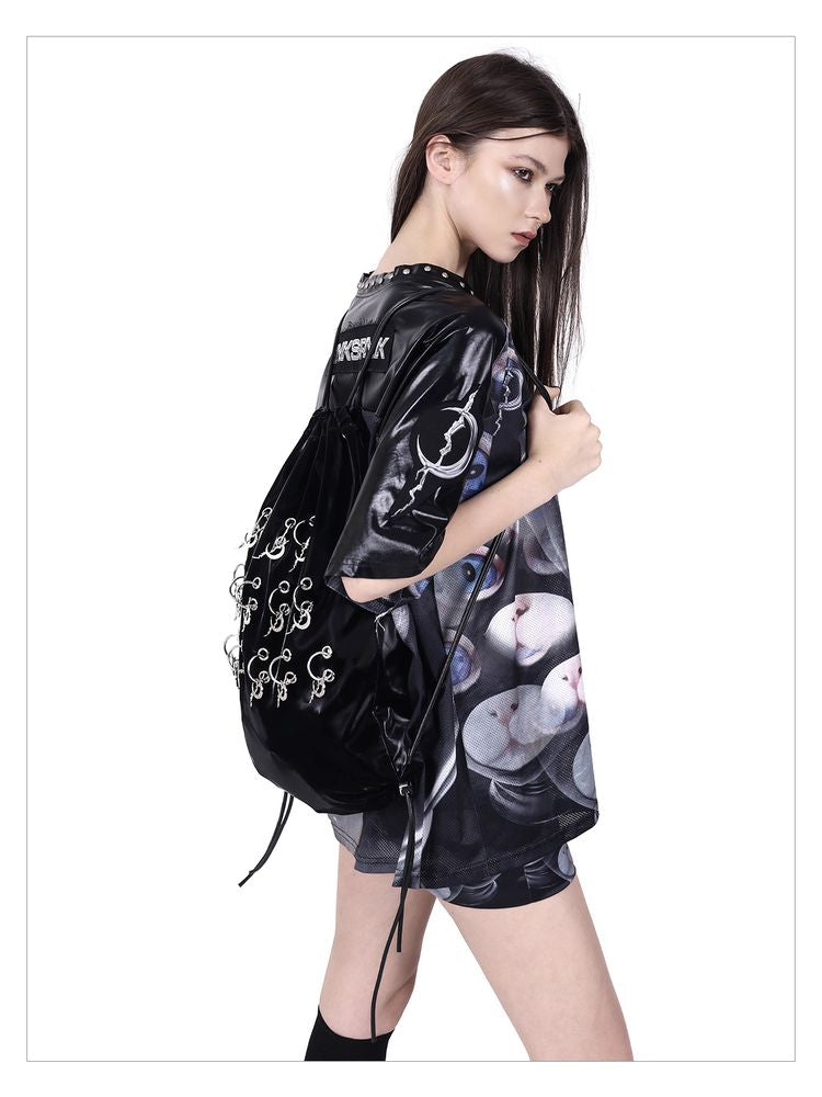 Drawstring Y2K shoulder bag【s0000009393】