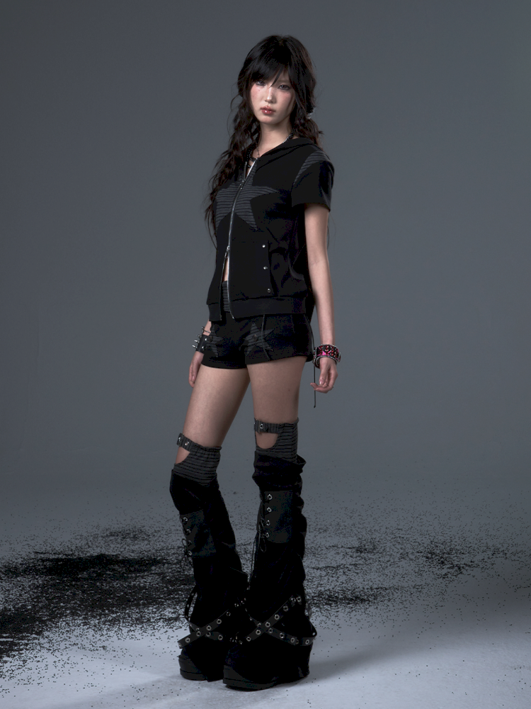 Knit Strappy Flared Legwarmers【s0000012443】