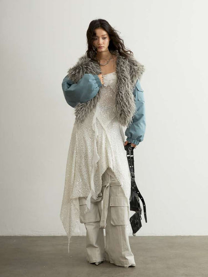 Aviator Hooded Fur Short Jacket【s0000015189】