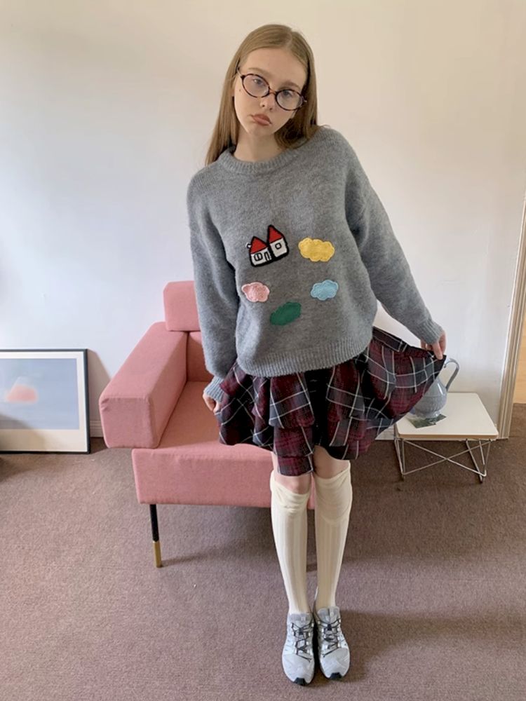 Fairy Tale Appliqued Sweater【s0000009889】