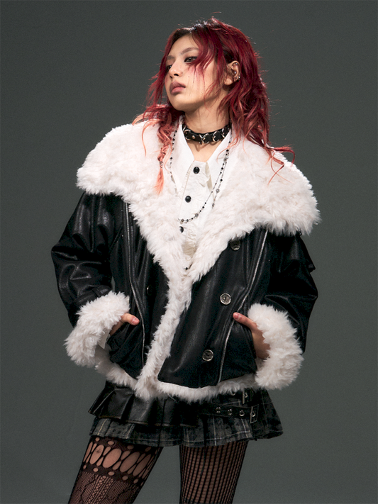 Fur Lapel Suede Short Jacket【s0000015019】