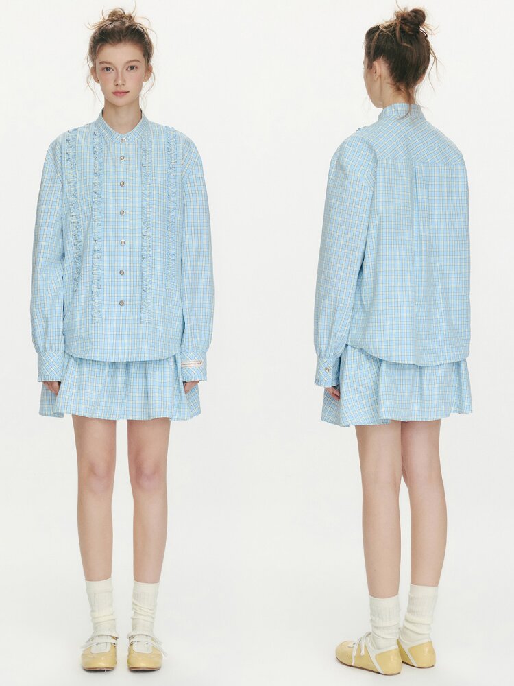 Knitted Track Fungus Edge Shirt【s0000015665】
