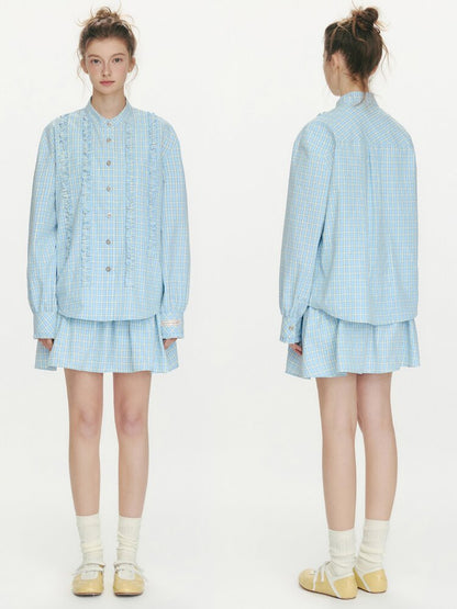 Knitted Track Fungus Edge Shirt【s0000015665】