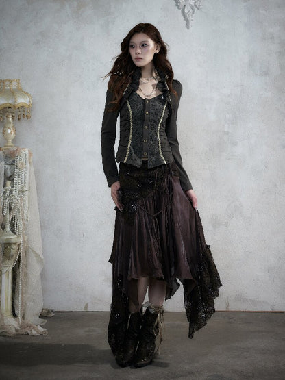 Medieval Heavy Work Lace Shirt【s0000017985】