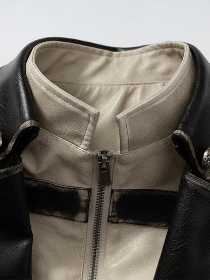 Fake Two Knight Leather Jacket【s0000015543】