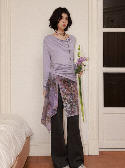 Modal Wool One Shoulder Knitwear【s0000015464】