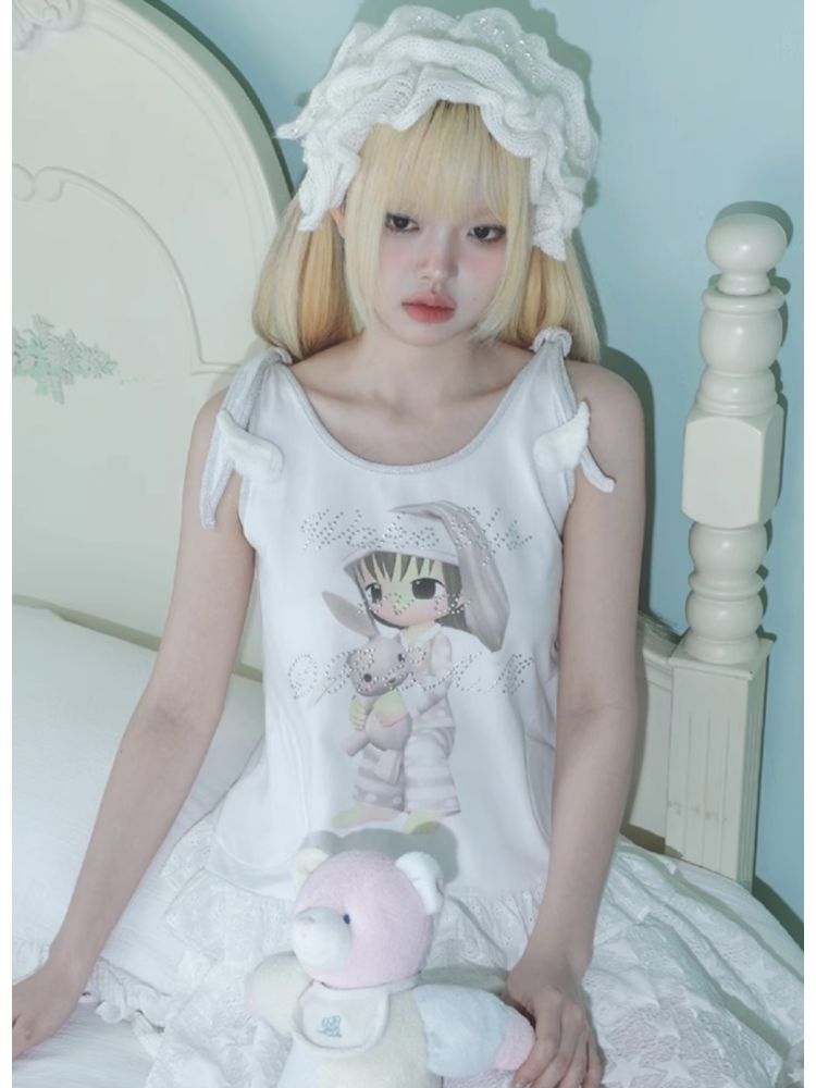 Rhinestone Camisole Tank Top【s0000012675】