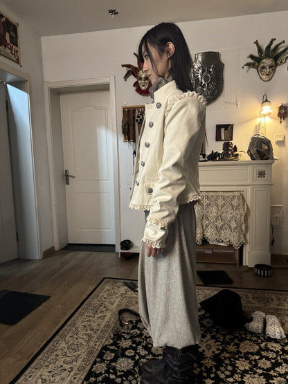 Mid-Century Lantern Buttoned Culottes【s0000017969】