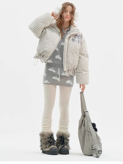 Short Thickened Cat Drawstring Jacket【s0000011505】