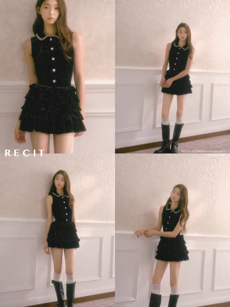 Ruffled Waistband Skirt-Pants Puffy Dress【s0000014338】