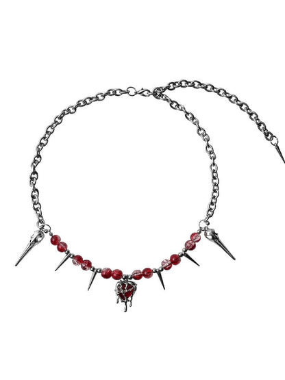 Handmade Y2K Punk Beaded Necklace【s0000018966】