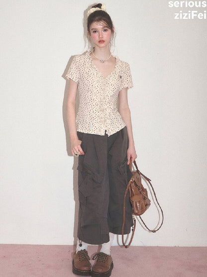Polka Dot Lace Patchwork Tee Top【s0000017752】