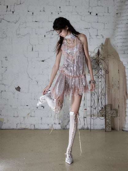 Dreamy Pure Desire Lace Star Dress【s0000017233】