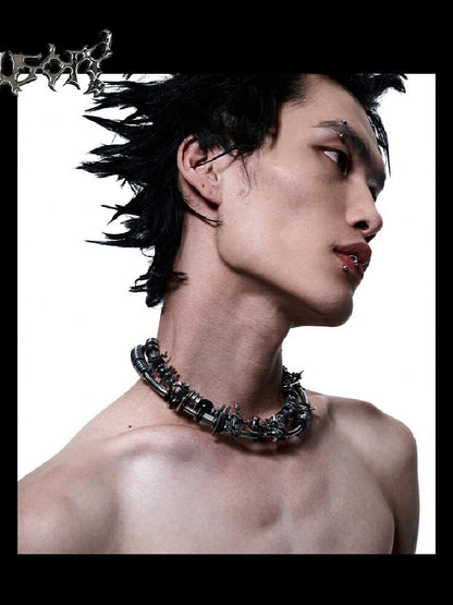 Nothingness Annihilation Metal Punk Necklace【s0000018860】