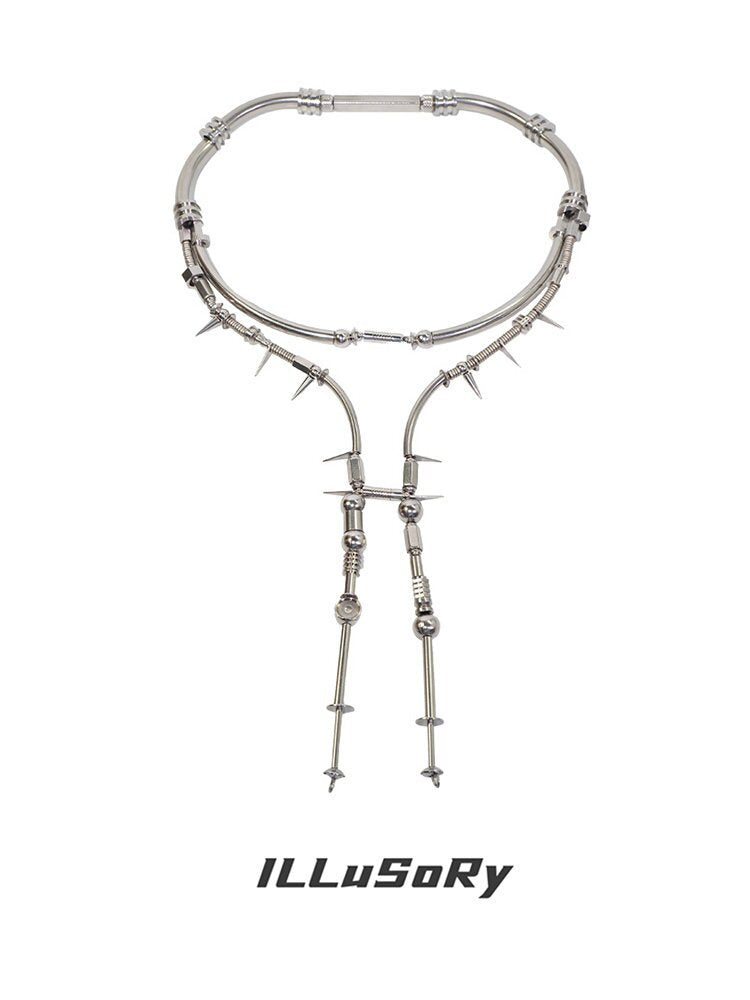Mechanical Punk Style Sweater Chain Necklace【s0000018869】