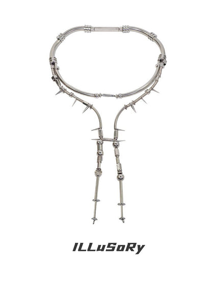 Mechanical Punk Style Sweater Chain Necklace【s0000018869】
