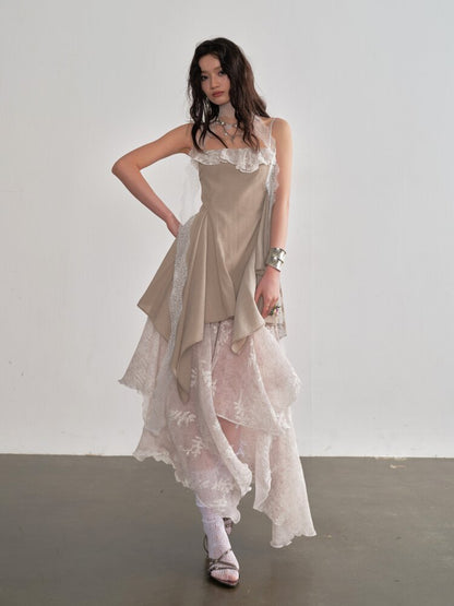 Embroidery Stitching Layered Sundress【s0000015702】