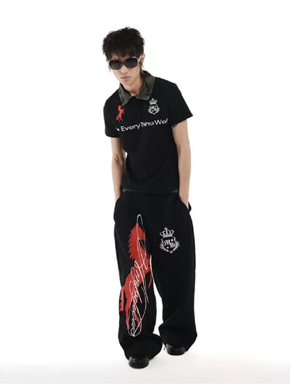 Camouflage Embroidered Street Polo Shirt【s0000018249】