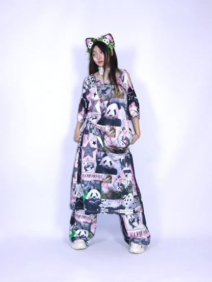 Elastic Waist Cute Print Midi Skirt【s0000013977】