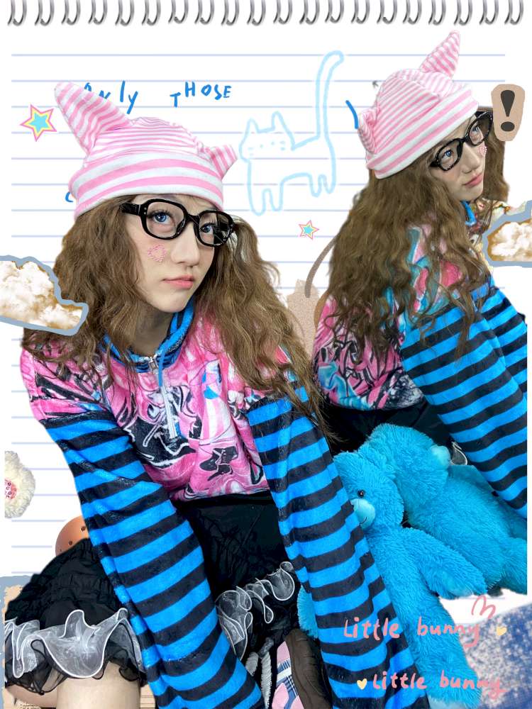 Original Y2K Punk Cat Ear Hat【s0000015052】