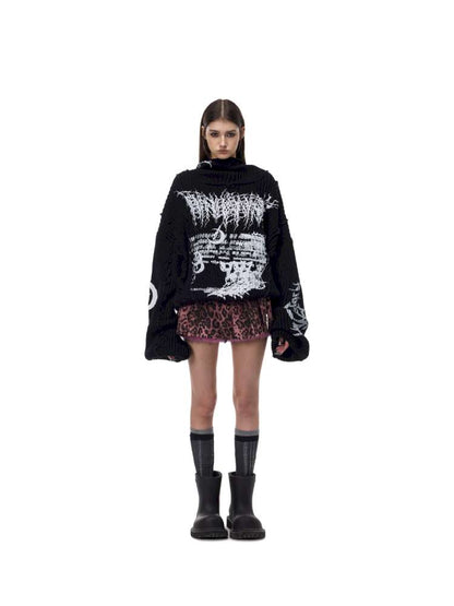 Structure Patchwork Hooded Sweater【s0000015120】