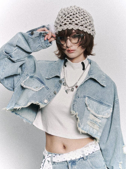 Vintage Millennium Spice Girl Denim Short Jacket【s0000015969】