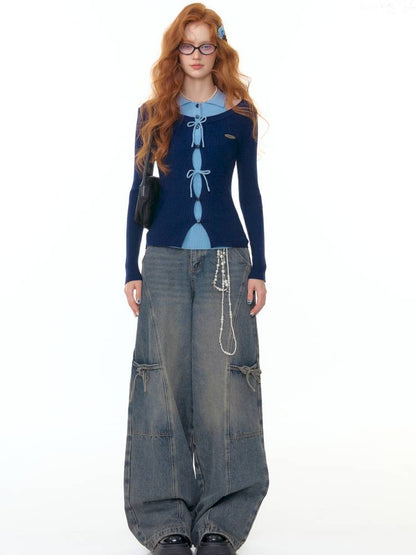 Straight Wide-Leg Denim Pants【s0000014356】