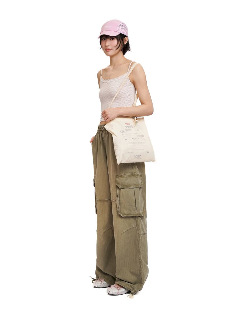 Long Shoulder Loose Feeling Canvas Bag【s0000012534】