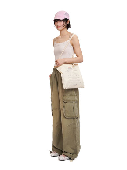 Long Shoulder Loose Feeling Canvas Bag【s0000012534】