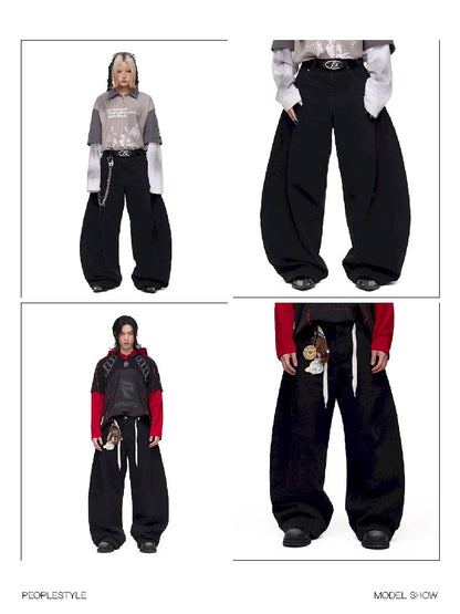 Simple Basic Washed Wide Leg Jeans【s0000011689】