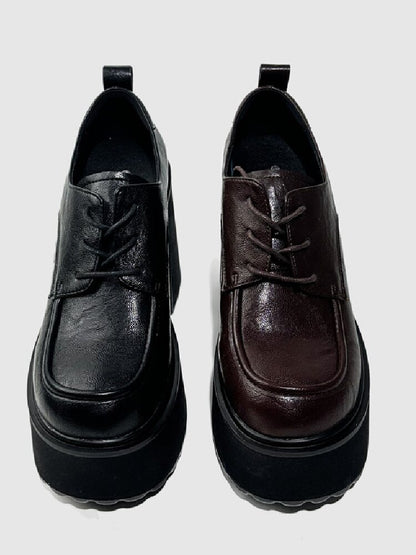 Y2K Thick Soled Punk Leather Shoes【s0000015717】