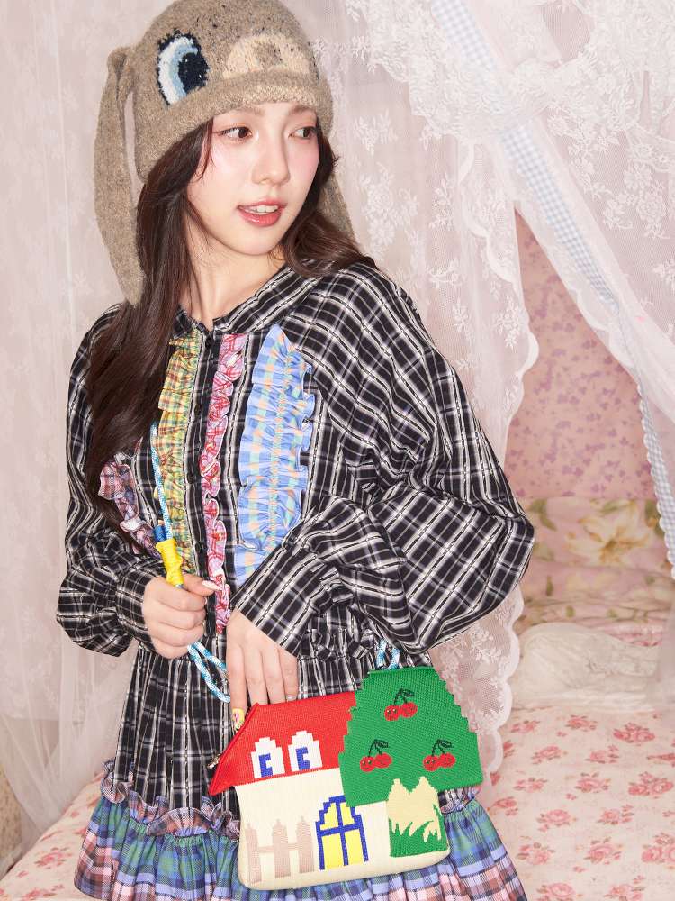 Red House Cherry Tree Knit Crossbody Bag【s0000014826】